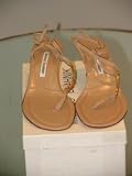 NEW LEATHER SANDLAS w/ BEIGE SUEDE STRAPS #26202