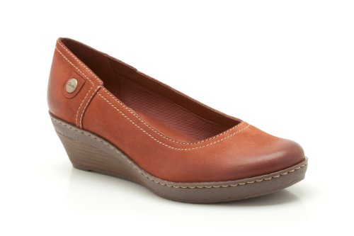 Clarks Womens Harper Wish Rust Nubuck 7.5 UK