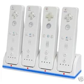 Wii 4 in 1 Charging Stand & Batteries - Charges Four Remote Controllers - Quad Dock