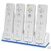 Wii 4 in 1 Charging Stand & Batteries - Charges Four Remote Controllers - Quad Dock