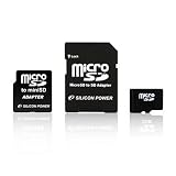Silicon Power microSDHC Class 6 Dual Adaptator Pack 8 Go (adaptateur SD Card + adaptateur miniSD)