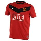 Nike Manchester United Home Junior Shirt 2009 2010 Diablo Red 11-12 (LB)