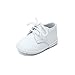 Baby White Leather Lace Up Shoe (Baby 2, White)