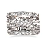Rhodium Plated Sterling Silver Pave CZ Ring