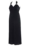 Black Diamante Strap Detail Jersey Maxi Dress