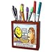 Londons Times Funny Computer Cartoons - ADDICTED TO CHAT - Tile Pen Holders-5 inch tile pen holder