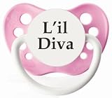 Expressions Pacifiers-L'il Diva in Pink & White