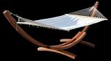 HAMAC DE JARDIN AVEC ARMATURE EN BOIS 400 x 150 cm