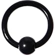 12 Gauge Black Acrylic Ball Captive Ring