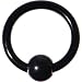 12 Gauge Black Acrylic Ball Captive Ring