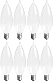 GE Lighting Soft White 66105 25-Watt, 215-Lumen Bent Tip Light Bulb with Candelabra Base, 8-Pack