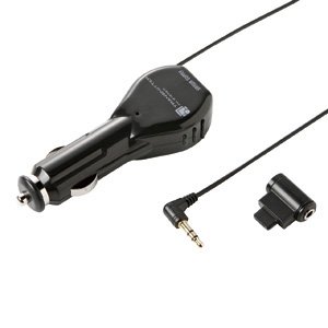 【SANWASUPPLY】iPodや携帯電話を充電しながら音楽が楽しめるFMステレオトランスミッター （ブラック） PDA-FMT9BK