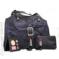 Lancome Makeup by Lancome, Navy Blue Handbag with Cosmetic case