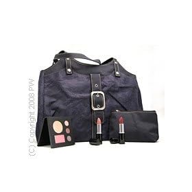 Lancome Makeup by Lancome, Navy Blue Handbag with Cosmetic case