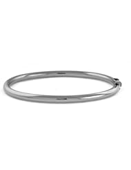 CleverEves 18Kt White Gold Tube Bangle 4mm