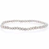 Genuine Freshwater Cultured Gray Pearl 4mm Stretch Bracelet
