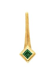 18K Yellow Gold Chrome Tourmaline Pendant -- LIFETIME WARRANTY