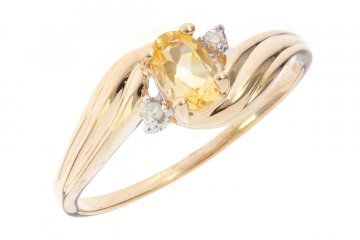 Buy 0.43 Ctw. Citrine Diamond Accents Yellow Gold Ring by Jewelersclub.com