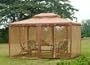 Deluxe 10' X 12' Gazebo w/ Ventilated Roof & Mosquito Net