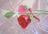 12 Pink Long Stem Rose Candle