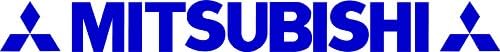Mitsubishi windshield window decal sticker (24" 2.5", Blue)