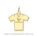 14k Yellow Gold Sporty Houston Texans T-Shirt Pendant