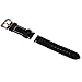 szzijia 22mm Black Genuine Leather Watchband Wristwatch Watch Band Stainless Buckle
