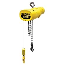 Budgit Hoist Manguard BEHC0116 Electric Chain Hoist, Single Phase, Hook Mount