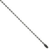 Stainless Steel Bead Ball Chain 2.5 mm thick 9.5 in. Anklet