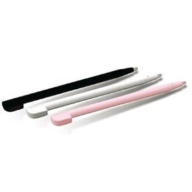 3 x Nintendo DS Lite Pens/Stylus Black, White & Pink /Triple Pack