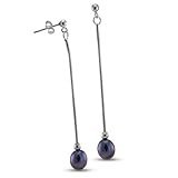 CleverEve's Pearl Drop Earrings On Sterling Silver Strands