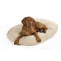 Designer Oval Dog Bed in Natural Hemp Fabric Size: Large