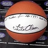 Lute Olson Autographed Basketball 1997 NCAA Champions University of Arizona coach