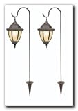 Brinkmann Solar Gallery Metal Series - Victorian Solar Powered LED Garden Accent Light (2-Light Set)
