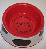 Vo-Toys Spoiled Rotten Nonspill Ceramic Dish 7in Cow Print