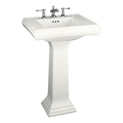 Kohler K-2238-4-95 Memoirs Pedestal Lavatory with 4 Centers and Classic Design, Ice Grey