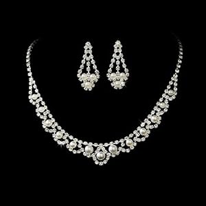 Pearl Crystal Jewelry Set