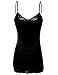2 or 4 Pack Bozzolo Women's Junior and Plus Adjustable Spaghetti Strap Lace Tank Top