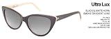 Tres Noir Ultra Lux Sunglasses Black White Horn