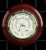 Nautical Boating French Precision Barometer, Thermometer and Hygrometer On Walnut Wood by Simple Luxuries
