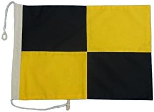 "L" Letter L Cloth Nautical Alphabet Flag Decoration 20" - Nautical Decor Signal Flag "Lima" by Ships Chandlery (Letter L) SC-CNF20-L