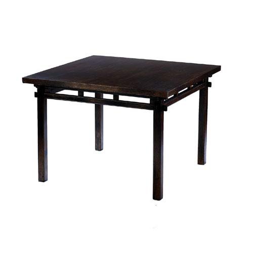 TLS by Design 9D-1011-R2 Village 48 Inch Square Dining Table - Rubbed Black
