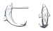 Solid Sterling Silver Dolphins Nautical Earrings (4.2g)