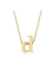 Golden Initial D Pendant Necklace