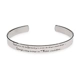 Mens Stainless Steel Serenity Prayer Cuff Bracelet