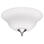 Hunter Ceiling Fans 22327 White Linen Bowl Light Kit Finials in White & Brushed Nickel