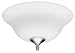 Hunter Ceiling Fans 22327 White Linen Bowl Light Kit Finials in White and Brushed Nickel
