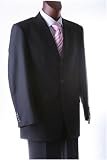 Men's Single Breasted Black Check Super 150s Wool Feel Dress Suit