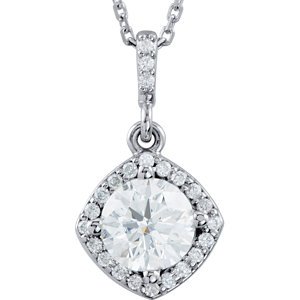 Genuine IceCarats Designer Jewelry Gift 14K White Gold 7/8Ctw Dia 18 Inch Necklace. 7/8 Ct Tw 18 Inch Diamond Necklace 7/8Ctw Dia 18 Inch Necklace In 14K White Gold