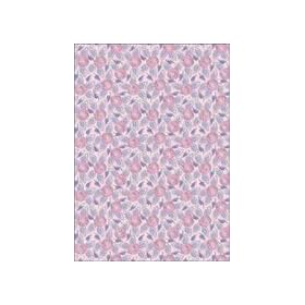 Heavy Background Card pc 8x12-spring Roses Pink/Silver Foil 5Pk